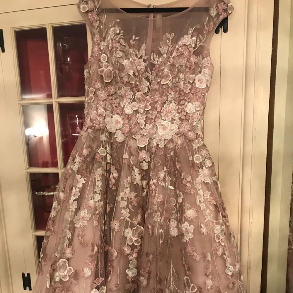 Basix Black Label Mauve Evening Gown Prom Dress